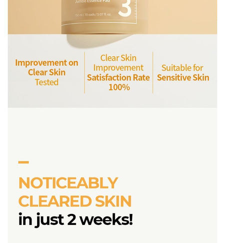numbuzin - No.3 Radiance Glowing Jumbo Essence Pad, 70 sheets, 263 g, 8809652580982