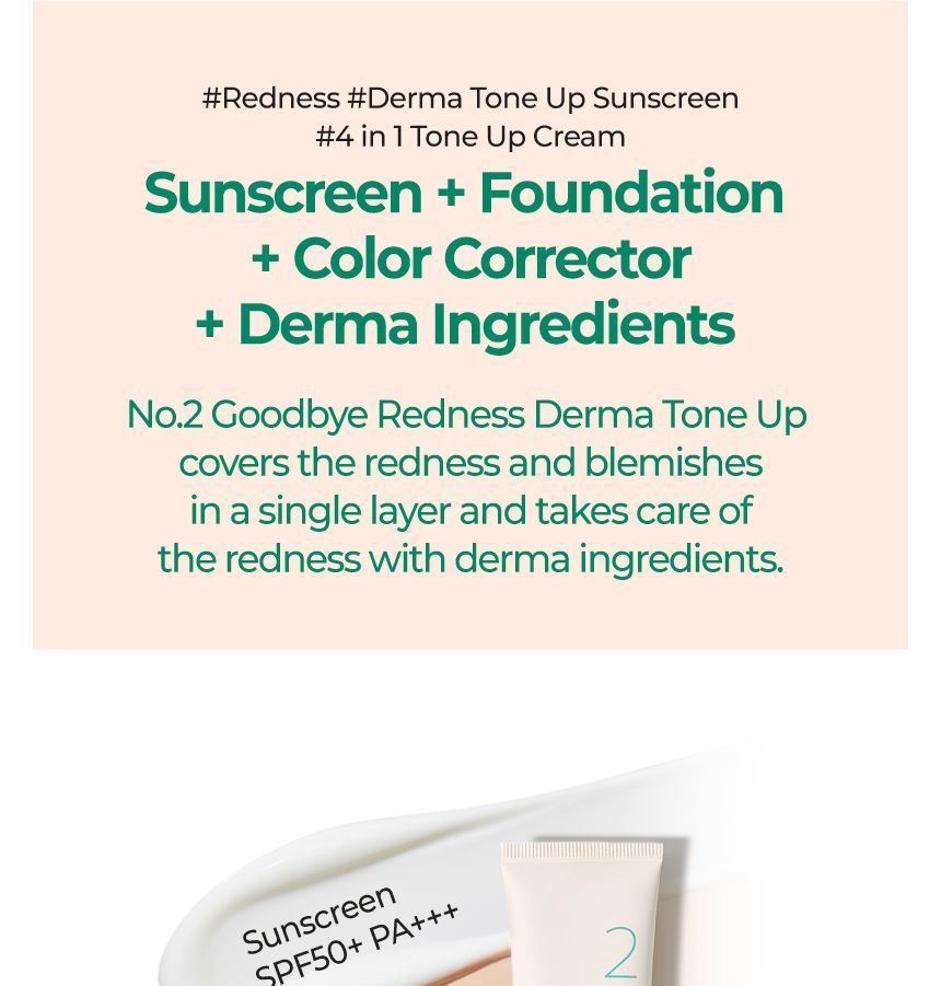 numbuzin - No.2 Goodbye Redness Derma Tone Up, 50ml, 79 g, 8809652580685