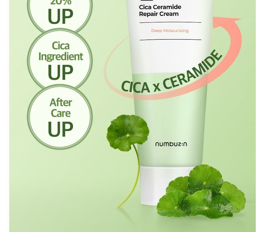 numbuzin - No.2 Cica Ceramide Repair Cream, 60ml - Renewed, 85 g, 8809652581279