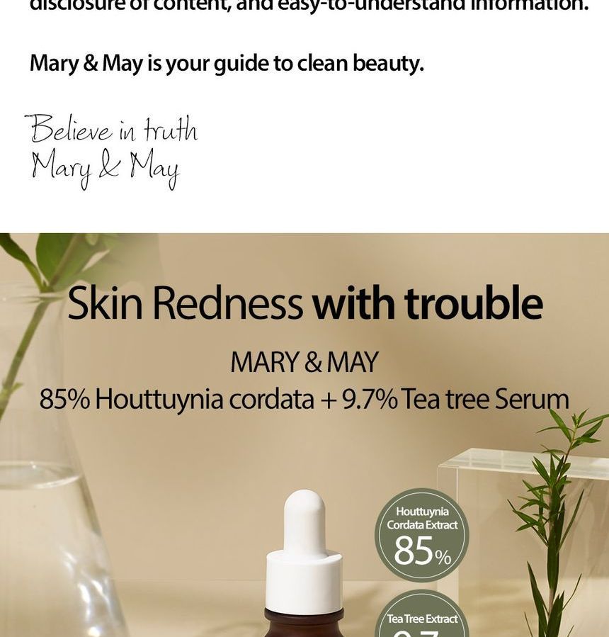 Mary&May - Houttuynia Cordata + Tea Tree Serum, 30ml, 111 g, 8809670680794