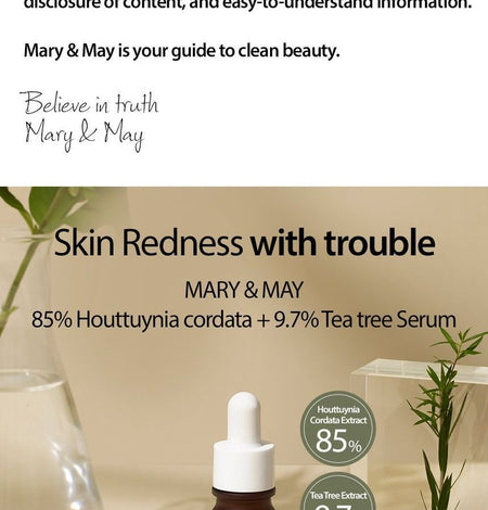 Mary&May - Houttuynia Cordata + Tea Tree Serum, 30ml, 111 g, 8809670680794