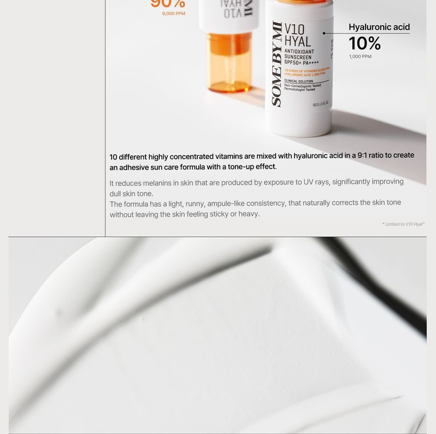 SOME BY MI - V10 Hyal Antioxidant Sunscreen, 40ml, 68 g, 8809647392866