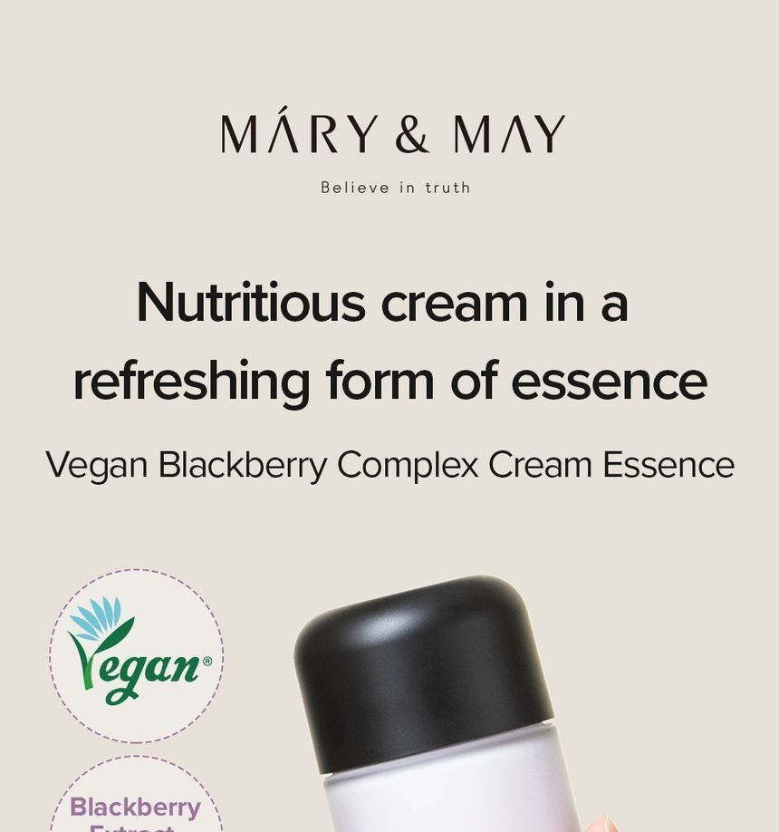 Mary&May - Vegan Blackberry Complex Cream Essence, 140ml, 362 g, 8809670681692