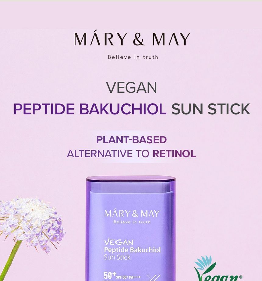 Mary&May - Vegan Peptide Bakuchiol Sun Stick, 18g, 62 g, 8809670682033