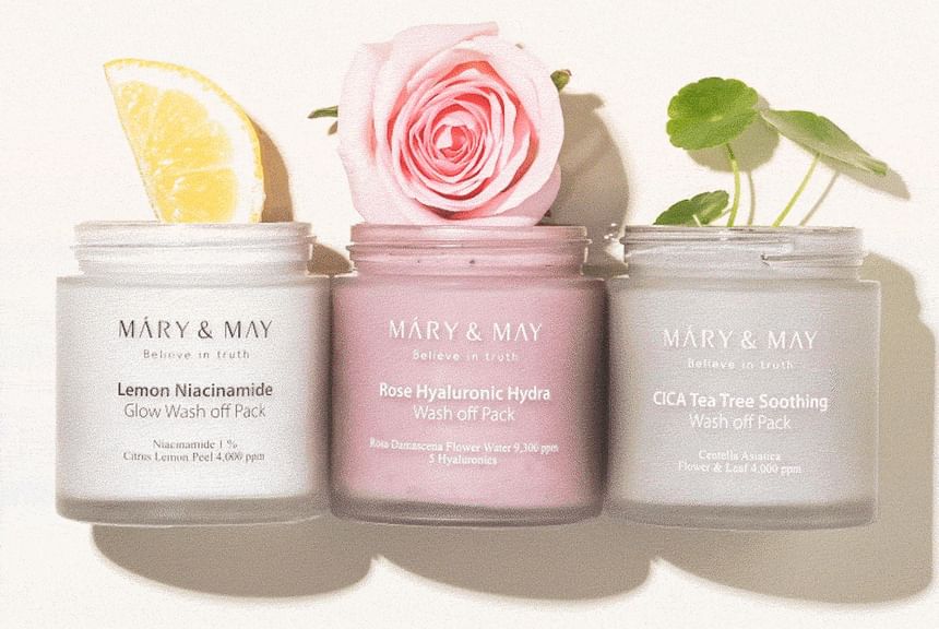 Mary&May - Rose Hyaluronic Hydra Wash Off Mask Pack, 125g, 297 g, 8809670681586