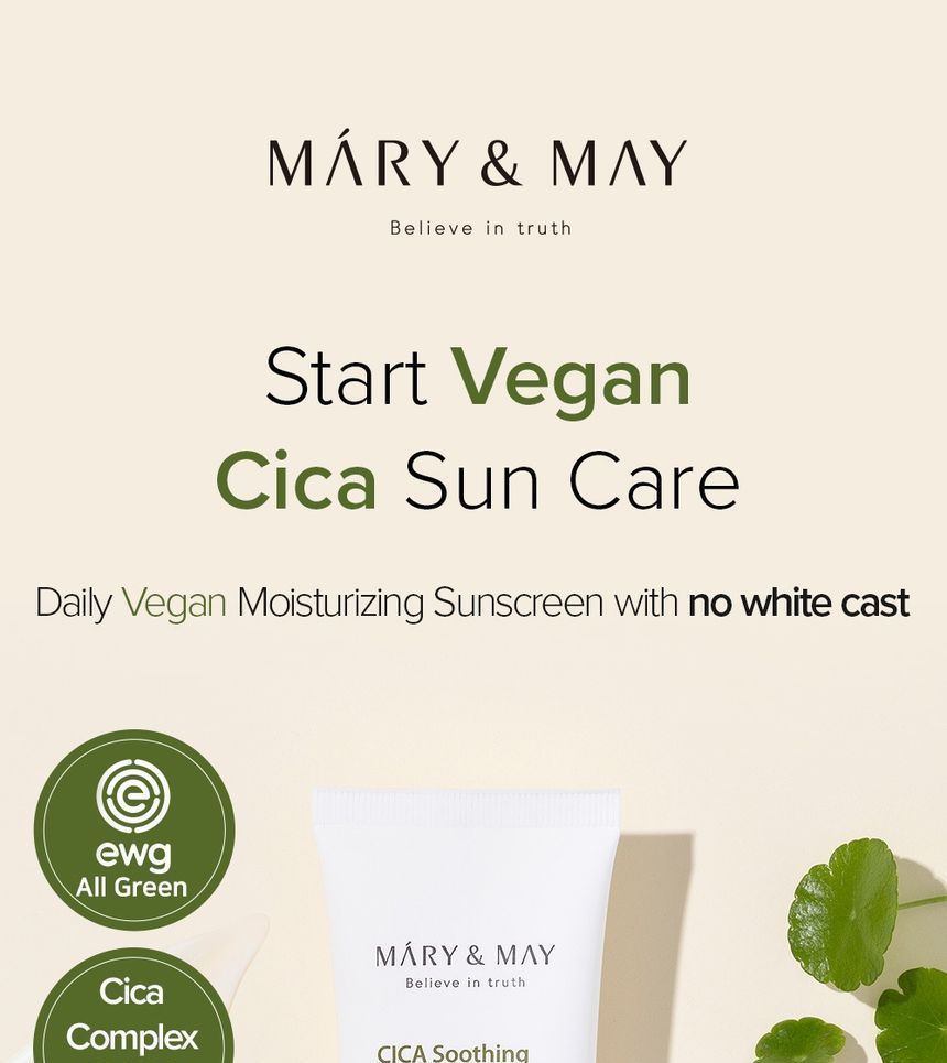 Mary&May - Cica Soothing Sun Cream, 50ml, 74 g, 8809670681609