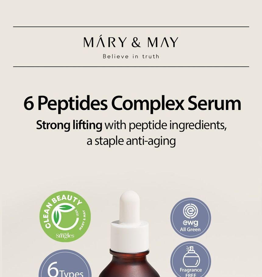 Mary&May - 6 Peptide Complex Serum, 30ml, 110 g, 8809670680824