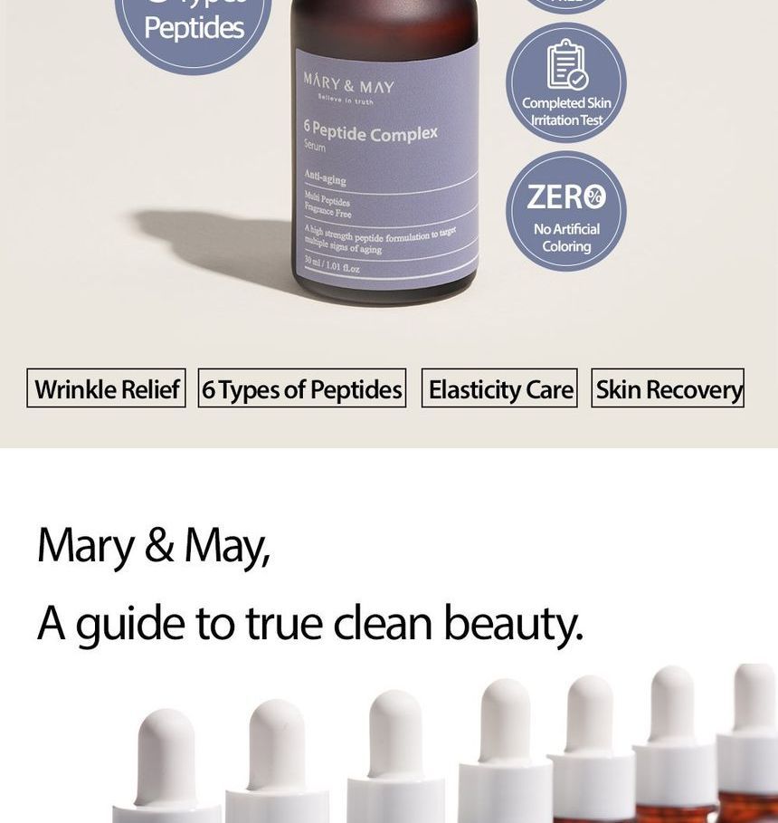 Mary&May - 6 Peptide Complex Serum, 30ml, 110 g, 8809670680824