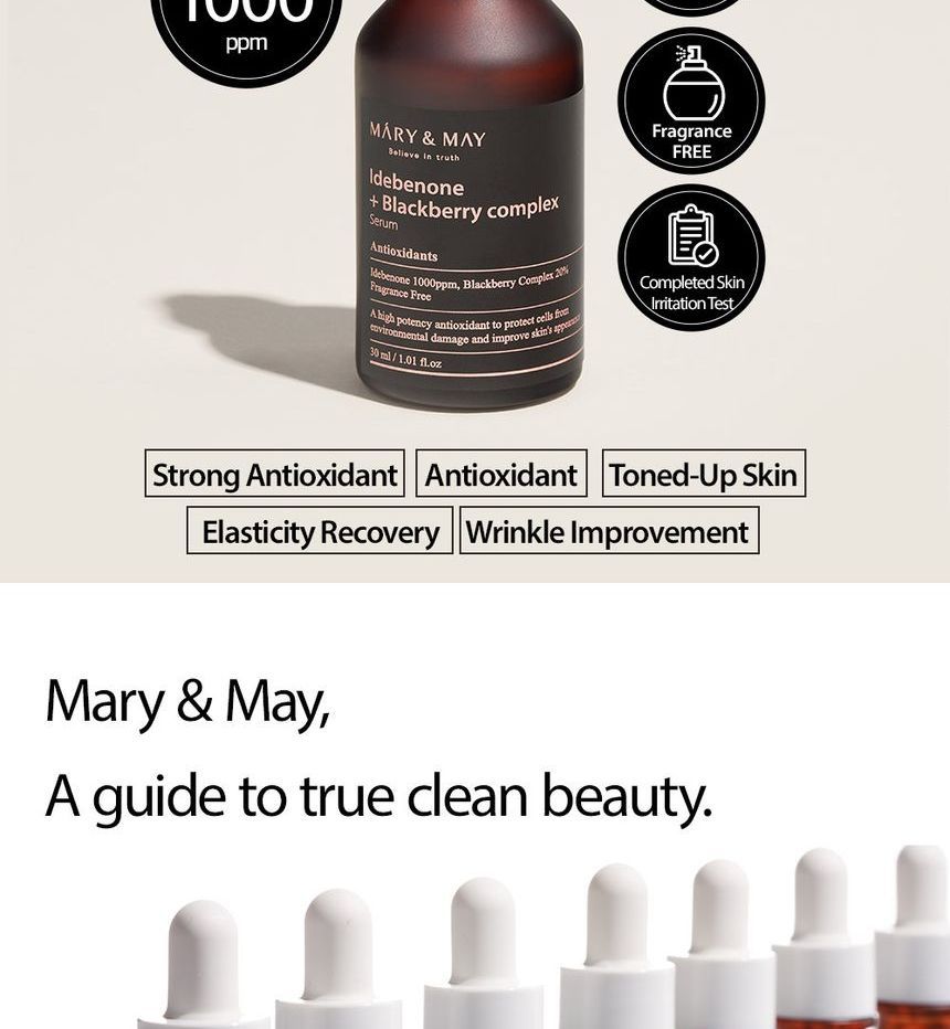 Mary&May - Idebenone + Blackberry Complex Serum, 30ml, 110 g, 8809670680831