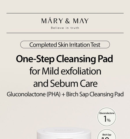 Mary&May - Gluconolactone (PHA) + Betula Alba Juice Cleansing Pad, 70 pcs, 393 g, 8809670680992