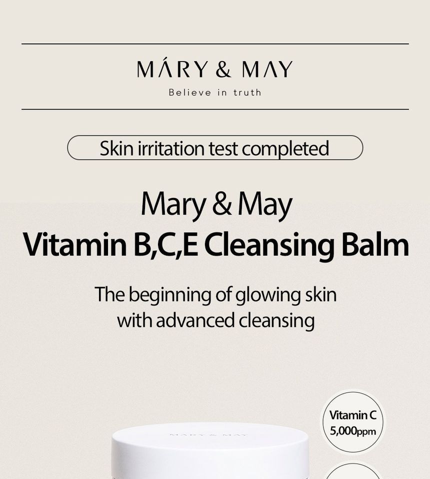 Mary&May - Vitamin B, C, E Cleansing Balm, 120g, 194 g, 8809670681036