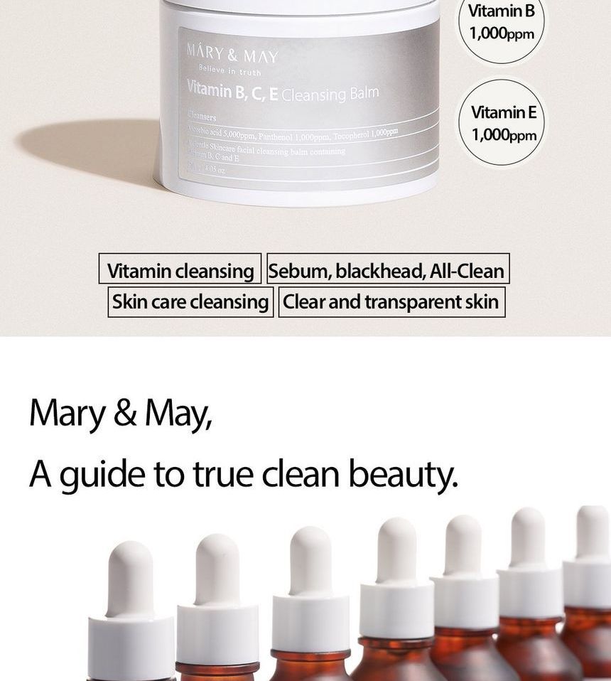 Mary&May - Vitamin B, C, E Cleansing Balm, 120g, 194 g, 8809670681036