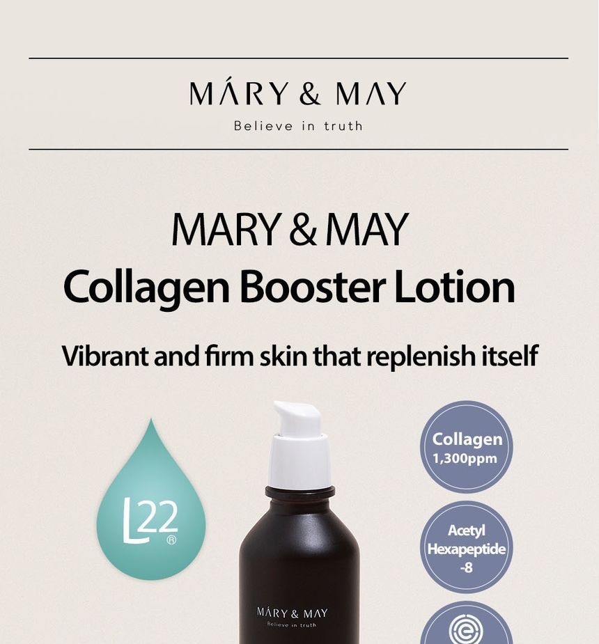 Mary&May - Collagen Booster Lotion, 120ml, 339 g, 8809670681111