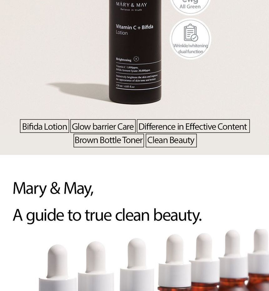 Mary&May - Vitamin C + Bifida Lotion, 120ml, 339 g, 8809670681128