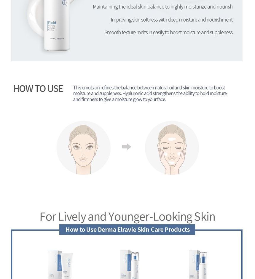 Derma Elravie - Moist Balancing Fluid, 150ml, 380 g, 8809162251754