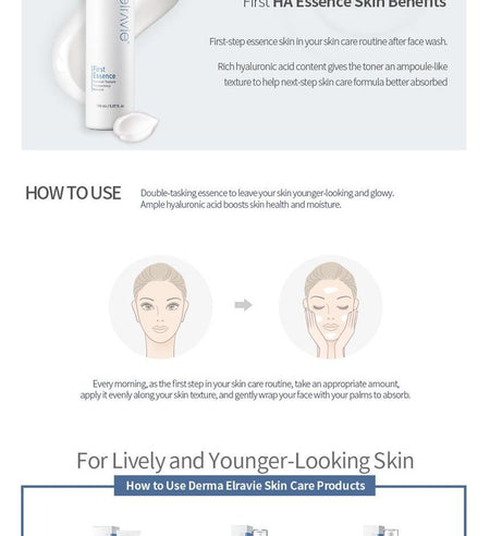 Derma Elravie - First HA Essence Skin, 150ml, 380 g, 8809162251747