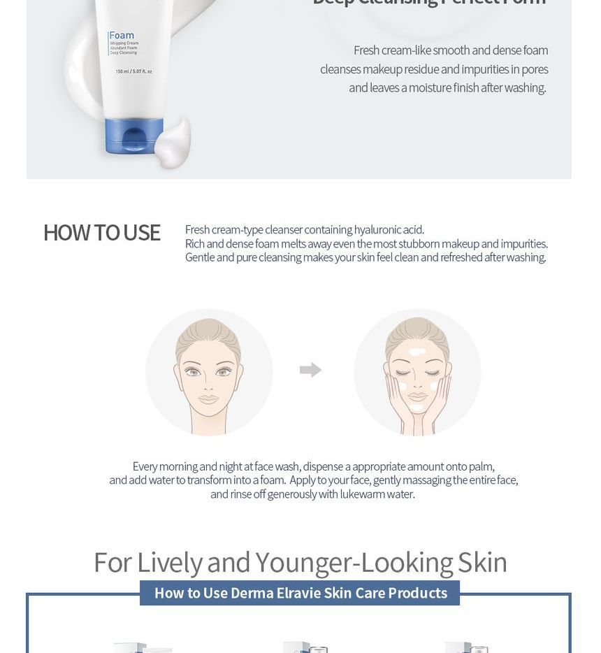 Derma Elravie - Deep Cleansing Perfect Foam, 150ml, 380 g, 8809162251792