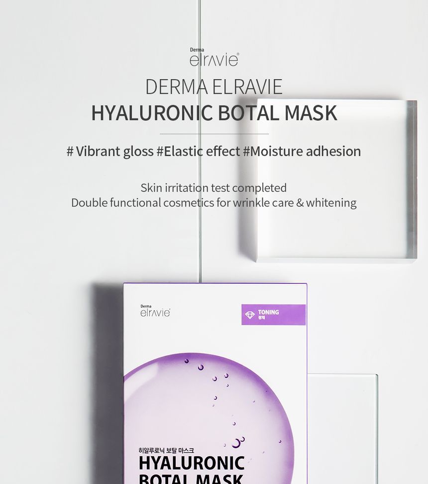 Derma Elravie - Hyaluronic Botal Mask Set, 23g x 10 sheets, 580 g, 8809162253154