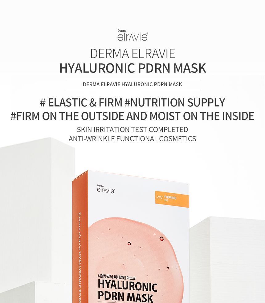 Derma Elravie - Hyaluronic PDRN Mask Set, 25g x 10 sheets, 600 g, 8809162252911