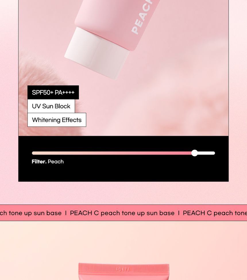Peach C - Peach Tone Up Sun Base, 50ml, 85 g, 8809836440224
