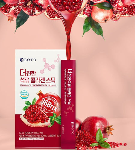 BOTO - Pomegranate Concentrate With Collagen, 15g x 30 sticks, 542 g, 8809240246306