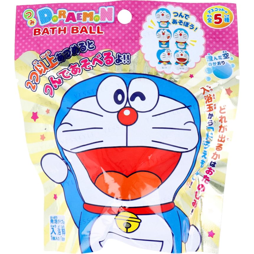 MANABURO - Doraemon Clear Sky Bath Ball, 1 pc, 100 g, 4535304709466