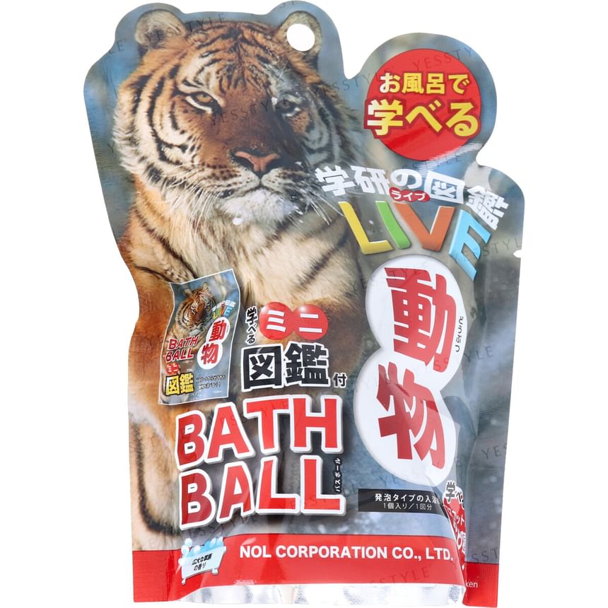 MANABURO - Gakken No Zukan Live Animal Glassland Bath Ball, 1 pc, 140 g, 4535304085492