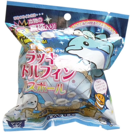 MANABURO - Lucky Dolphin Bath Ball, 1 pc, 100 g, 4535304046622