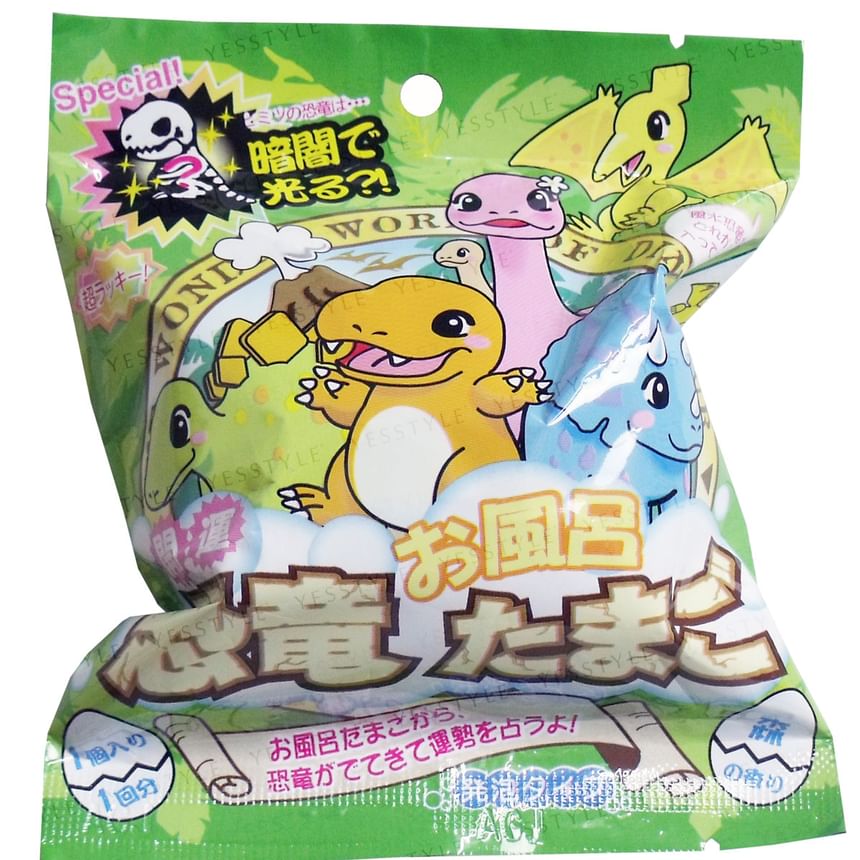 MANABURO - Good Luck Dinosaur Bath Ball, 1 pc, 100 g, 4535304041054