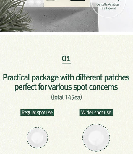 Pyunkang Yul - Calming Clear Spot Patch Slim Care, 145 patches, 18 g, 8809486683378