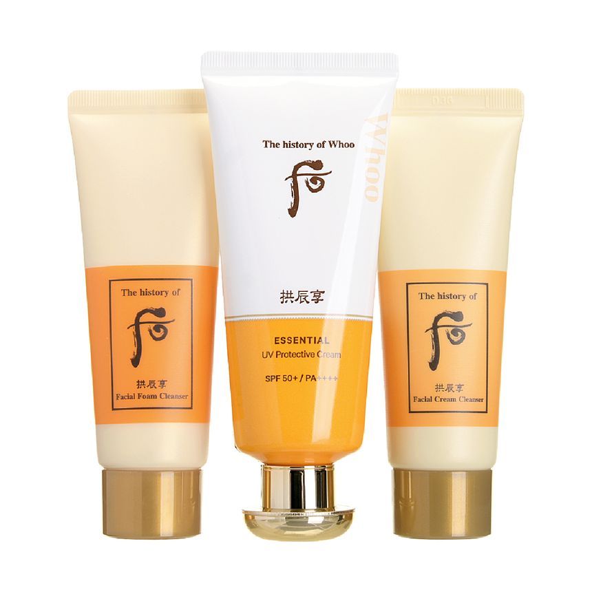 THE WHOO - Gongjinhyang Essential UV Protective Cream Special Set, 3 pcs, 260 g, 8801051269116