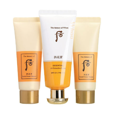 THE WHOO - Gongjinhyang Essential UV Protective Cream Special Set, 3 pcs, 260 g, 8801051269116