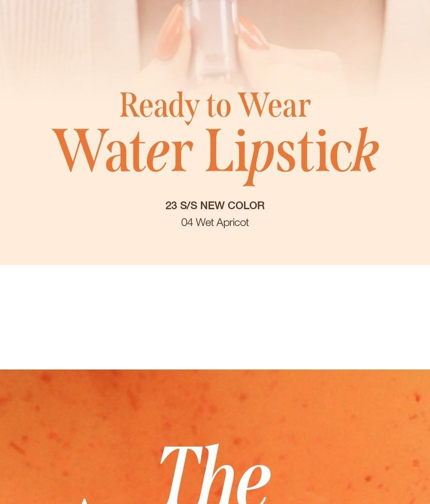 Bbi@ - Ready To Wear Water Lipstick Apricot Edition, #04 Wet Apricot, 28 g, 8809871383876