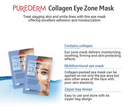 PUREDERM - Collagen Eye Zone Mask 30pcs, 30 pcs, 40 g, 8809052582616