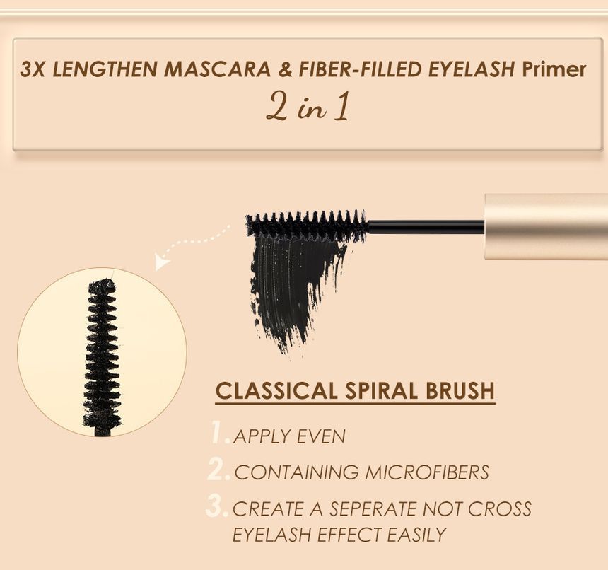 FOCALLURE - Spiral Mascara & Eyelash Primer 2 in 1, #2 Spiral Mascara Eyelash Primer, 37 g, 6941845802302