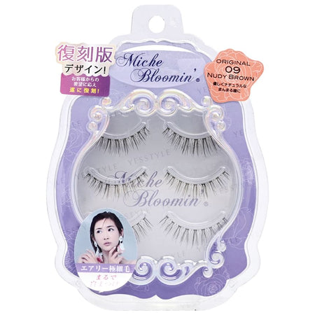 Miche Bloomin’ - Eyelash Original Line 09 Nudie Brown, 3 pairs, 23 g, 4560364939867