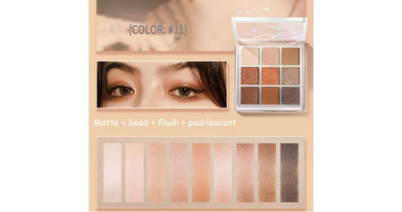 ZEESEA - 9 Colors Eyeshadow Palette- Caramel, #11 Caramel, 87 g, 6975852820400
