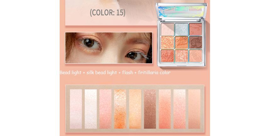 ZEESEA - 9 Colors Eyeshadow Palette- Orange, #15 Orange, 86 g, 6975852820431