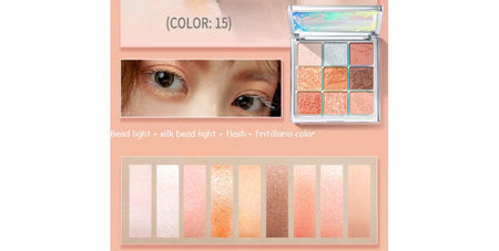 ZEESEA - 9 Colors Eyeshadow Palette- Orange, #15 Orange, 86 g, 6975852820431