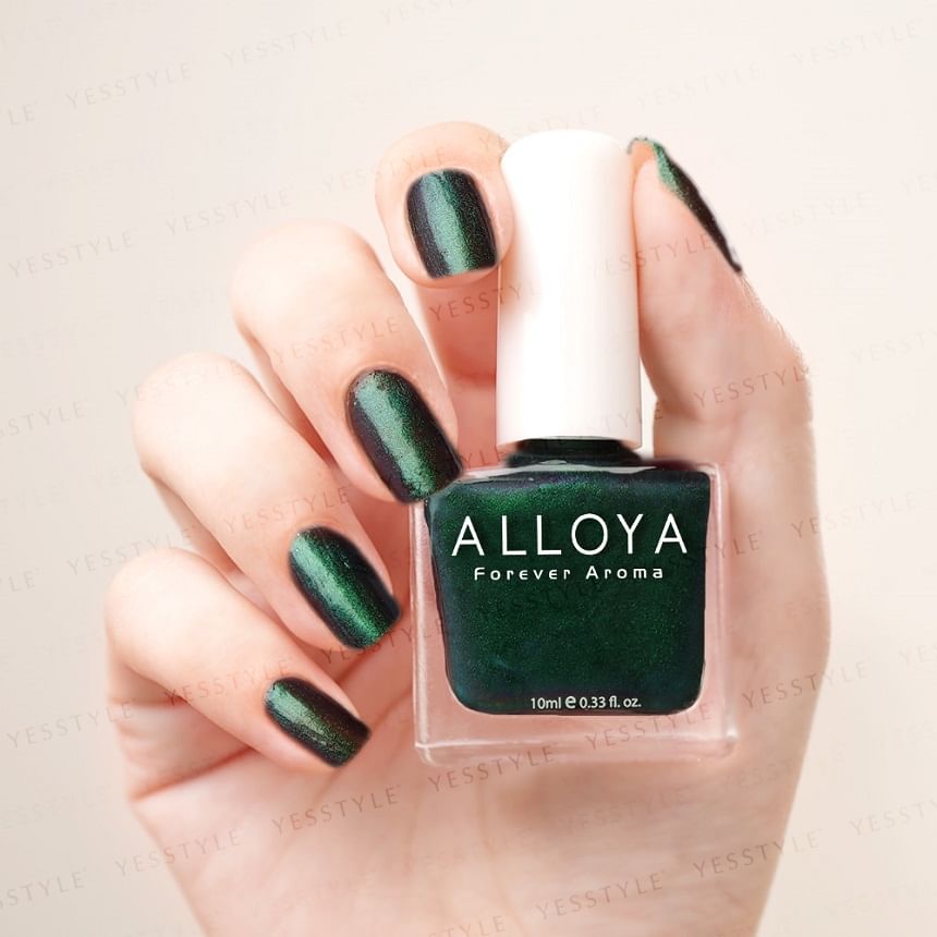 ALLOYA - Water-Based Natural Nail Polish Environmental Friendly 089 Black Opal, 10ml, 60 g, 6934849100895