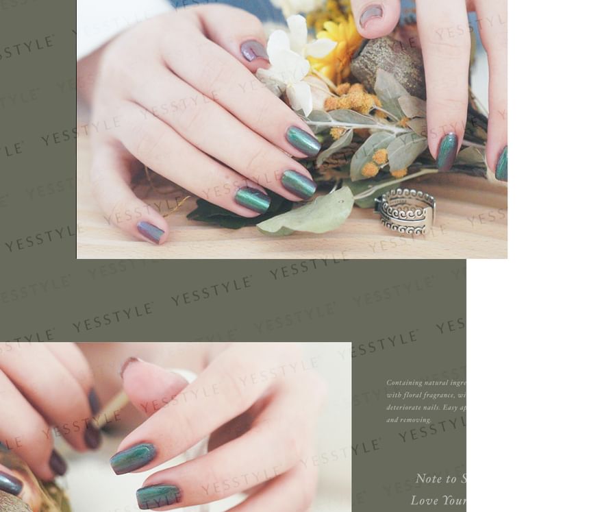 ALLOYA - Water-Based Natural Nail Polish Environmental Friendly 089 Black Opal, 10ml, 60 g, 6934849100895