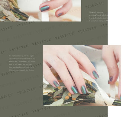 ALLOYA - Water-Based Natural Nail Polish Environmental Friendly 089 Black Opal, 10ml, 60 g, 6934849100895