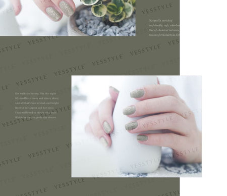 ALLOYA - Water-Based Natural Nail Polish Environmental Friendly 091 Green Genie, 10ml, 60 g, 6934849100918