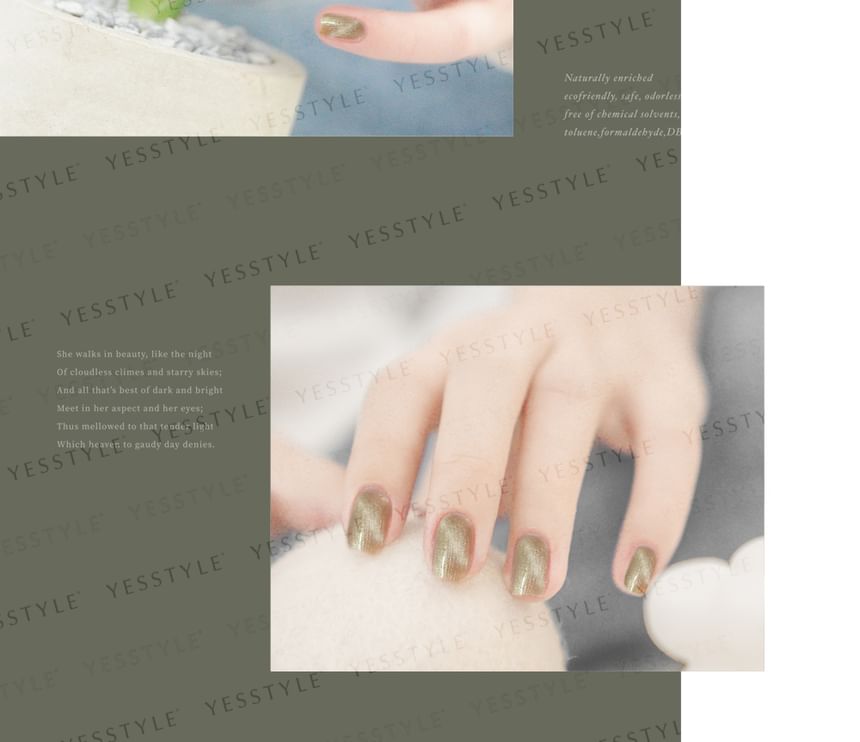 ALLOYA - Water-Based Natural Nail Polish Environmental Friendly 115 Sleepy Beauty Story, 10ml, 60 g, 6934849101151