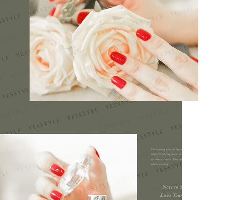 ALLOYA - Water-Based Natural Nail Polish Environmental Friendly 124 Fiery Red Heart, 10ml, 60 g, 6934849101243