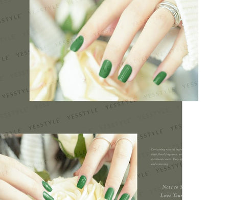 ALLOYA - Water-Based Natural Nail Polish Environmental Friendly 128 Fashion Wild Green, 10ml, 60 g, 6934849101281