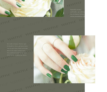 ALLOYA - Water-Based Natural Nail Polish Environmental Friendly 128 Fashion Wild Green, 10ml, 60 g, 6934849101281