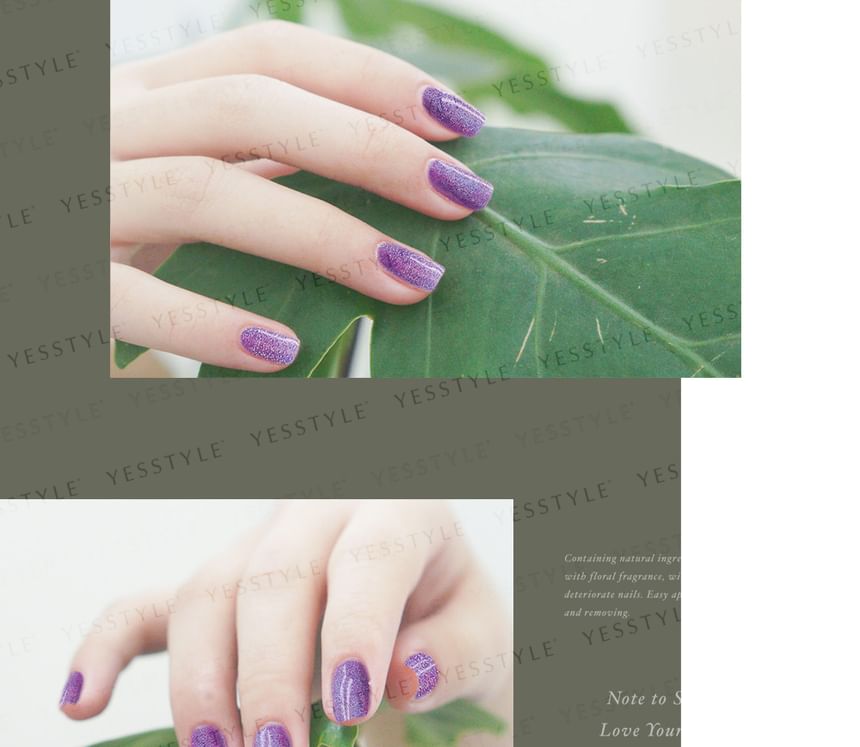 ALLOYA - Water-Based Natural Nail Polish Environmental Friendly 132 Amethyst Treasure, 10ml, 60 g, 6934849101328