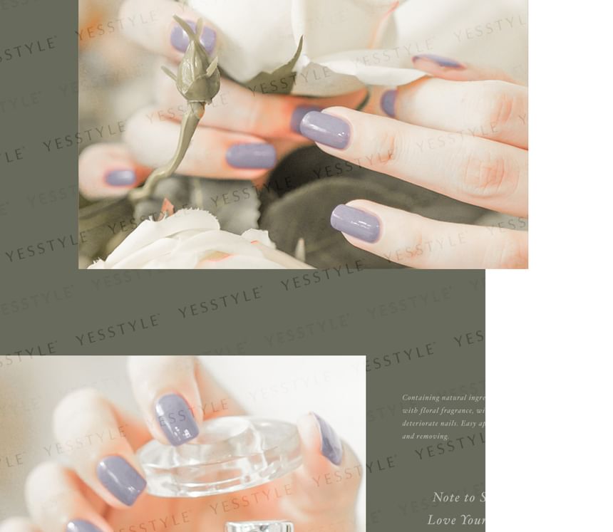 ALLOYA - Water-Based Natural Nail Polish Environmental Friendly 141 Butterfly Pea, 10ml, 60 g, 6934849101410