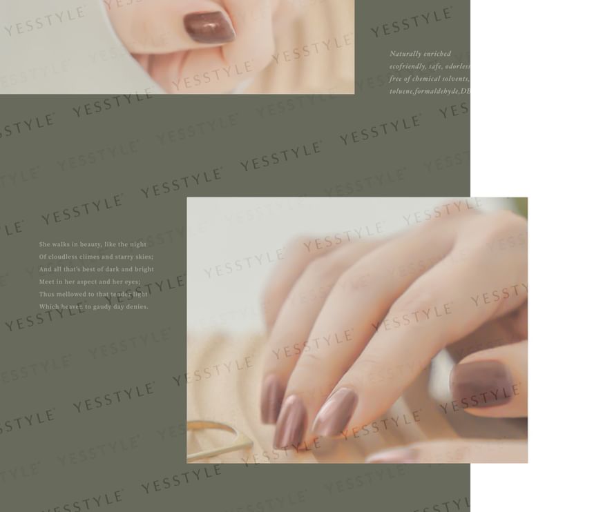 ALLOYA - Water-Based Natural Nail Polish Environmental Friendly 144 Time In The Fallen City, 10ml, 60 g, 6934849101441